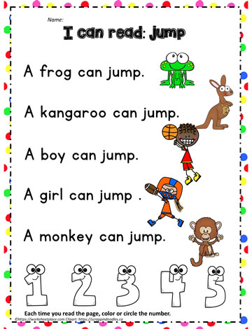 Sight Word to Read - jump